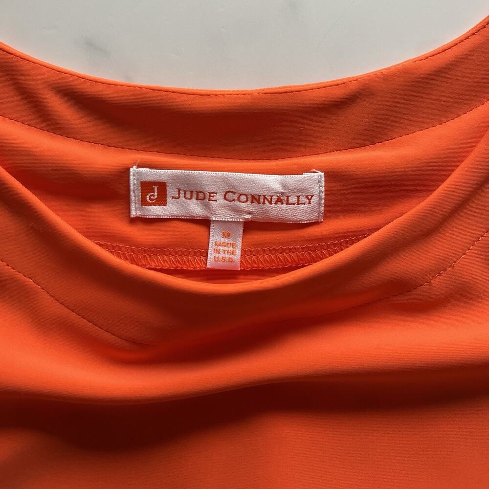 Jude Connally Ella Mini Dress Jude Cloth Orange Sz Medium Dopamine Preppy Chic - Picture 3 of 10